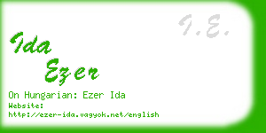 ida ezer business card
